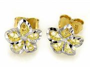 Kolczyki złote kwiatki ażurowe FUGKL1484