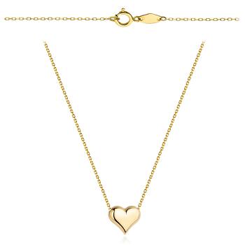 Naszyjnik złoty serce wypukłe FUG3-N00693-585