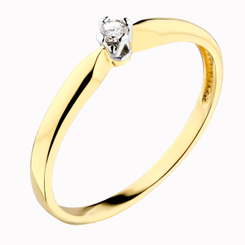 Pierścionek zaręczynowy z brylantem 03