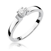 Pierścionek zaręczynowy z brylantem 0.15