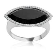 Pierścionek z diamentami i onyksem 3478WO
