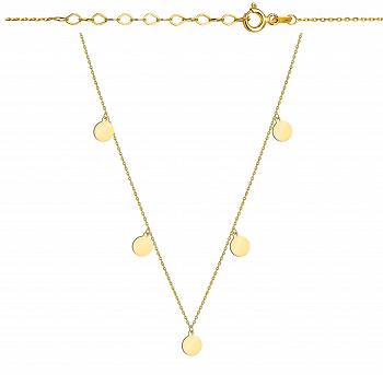 Naszyjnik złoty celebrytka pełne kółka FUG3-21-N00381-2