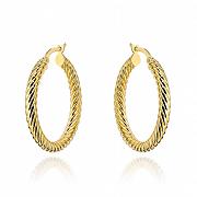 Kolczyki złote plecione kółka FUG7-17-K01582-2