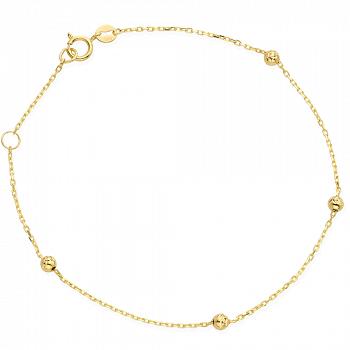 Bransoletka złota diamentowane kulki FUG2-17-B00500-2