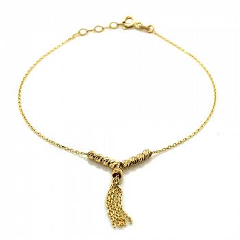 Bransoletka złota kulki z łańcuszkami FUG2-4-B00024-2