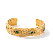 Bransoletka damska złota oko proroka z malachitem FUGJDB2304002