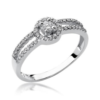 Pierścionek zaręczynowy z brylantami  0.31