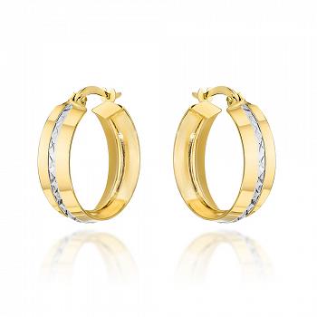 Kolczyki dwa kolory złota koła FUG7-17-K01485-2