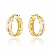 Kolczyki dwa kolory złota koła FUG7-17-K01485-2