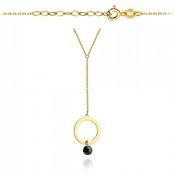 Naszyjnik złoty celebrytka ring na łańcuszku FUG3-4-CN00245-2