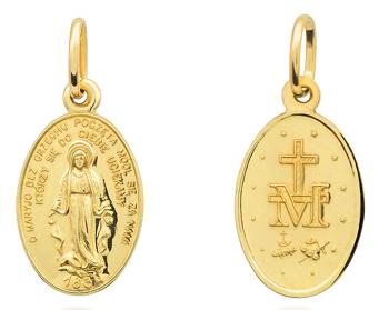 Medalik z żółtego złota Cudowny Medalik FUG5-M00035-375