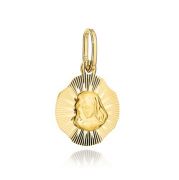 Medalik z żółtego złota diamentowany z Matką Boską FUG5-M00133-585