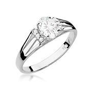 Pierścionek zaręczynowy z białego złota z diamentami laboratoryjnymi 0.45ct