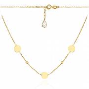 Naszyjnik złoty celebrytka pełne kółka FUG3-4-CN00321-2