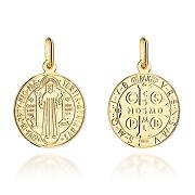 Medalik złoty Święty Benedykt duży FUG5-M00223-585