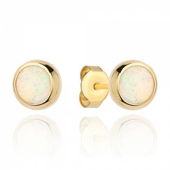 Kolczyki złote opal w oprawie złota FUG7-21-K01277-2