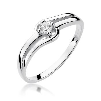 Pierścionek zaręczynowy z brylantem 0.10
