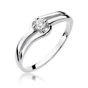 Pierścionek zaręczynowy z brylantem 0.10