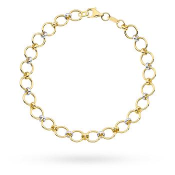 Bransoletka złota ze splecionymi kółeczkami FUG2-31-B00858-2