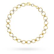 Bransoletka złota ze splecionymi kółeczkami FUG2-31-B00858-2