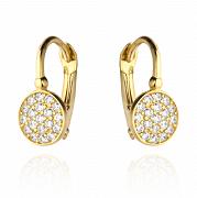 Kolczyki złote kółko z cyrkoniami FUG7-25-K00648-2