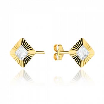 Kolczyki złote z cyrkoniami FUG7-21-K01525-2