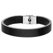 Bransoletka męska skórzana stal szlachetna BA801B