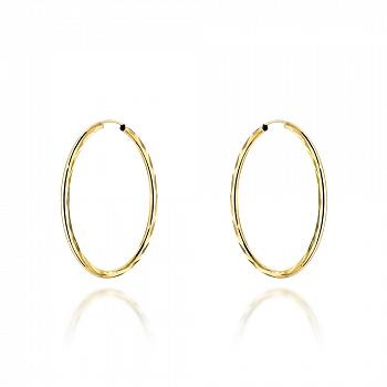 Kolczyki złote kółka diamentowane 3cm FUG7-33-K01498-2