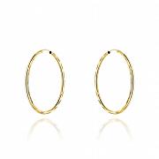 Kolczyki złote kółka diamentowane 3cm FUG7-33-K01498-2