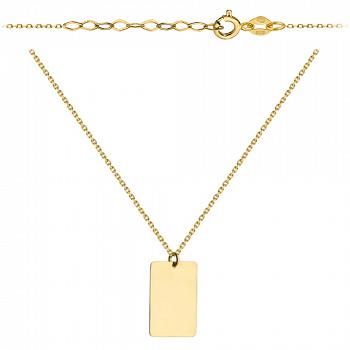 Naszyjnik złoty z blaszką FUG3-4-CN00318-2