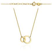 Naszyjnik złoty połączone kółka klanówka FUG3-N00551-375