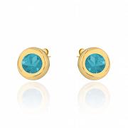 Kolczyki złote niebieskie kamyki FUG7-25-K01110-2