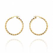 Kolczyki złote koła skręcone FUG7-17-K00576-2