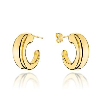 Kolczyki złote gładki księżyc FUG7-17-K01609-2