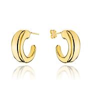 Kolczyki złote gładki księżyc FUG7-17-K01609-2