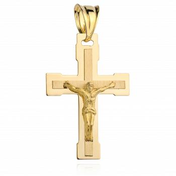 Złoty krzyżyk z wizerunkiem Pana Jezusa FUG4-9-C00044-2