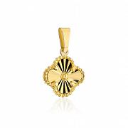 Zawieszka złota diamentowana koniczynka 8mm FUG6-21-Z00518-2
